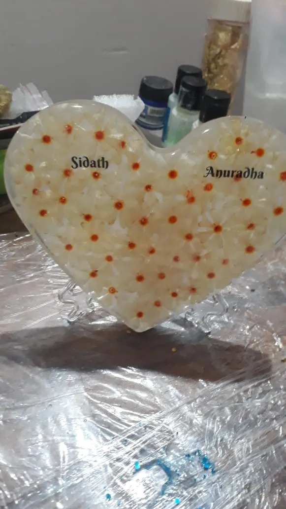 Flower Preservations 4x6 heart shape