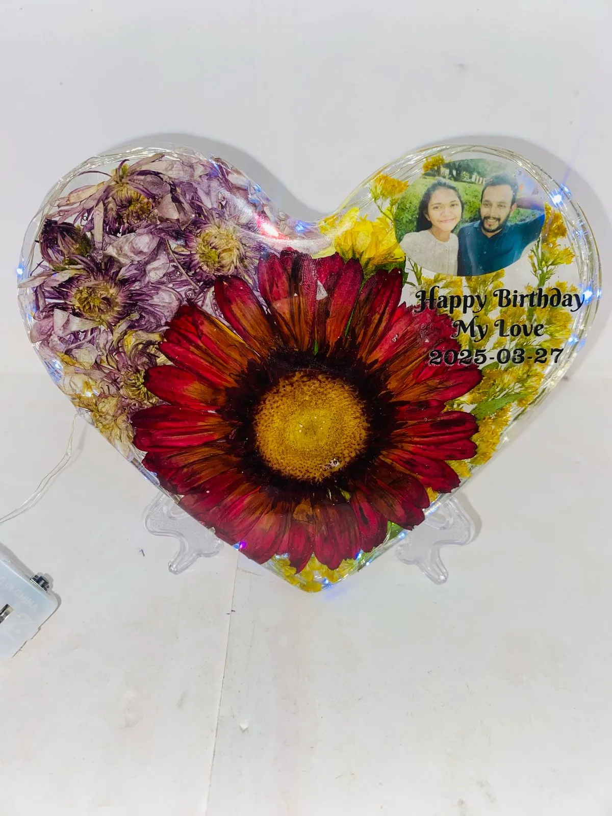 Flower Preservations 4x6 heart shape