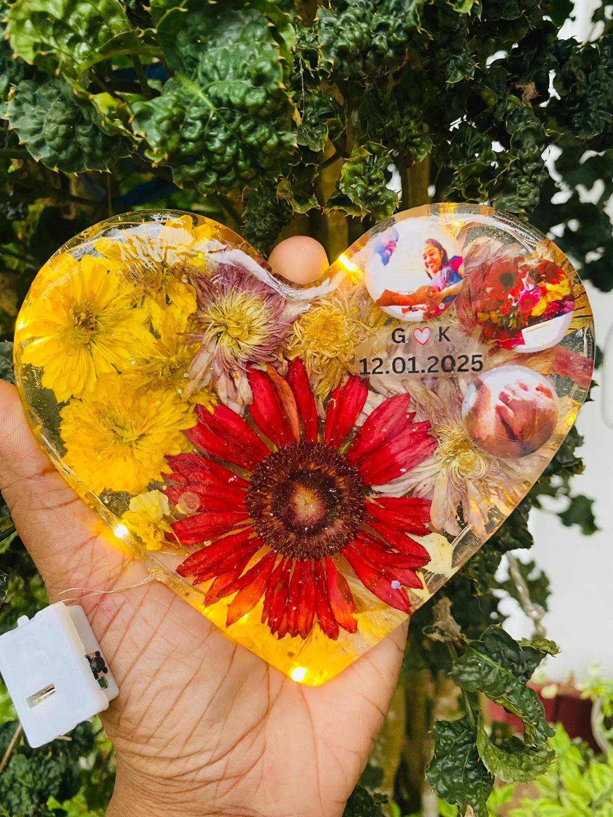 Flower Preservations 4x6 heart shape