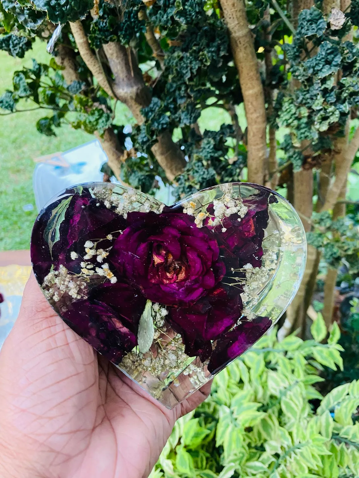 Flower Preservations 4x6 heart shape