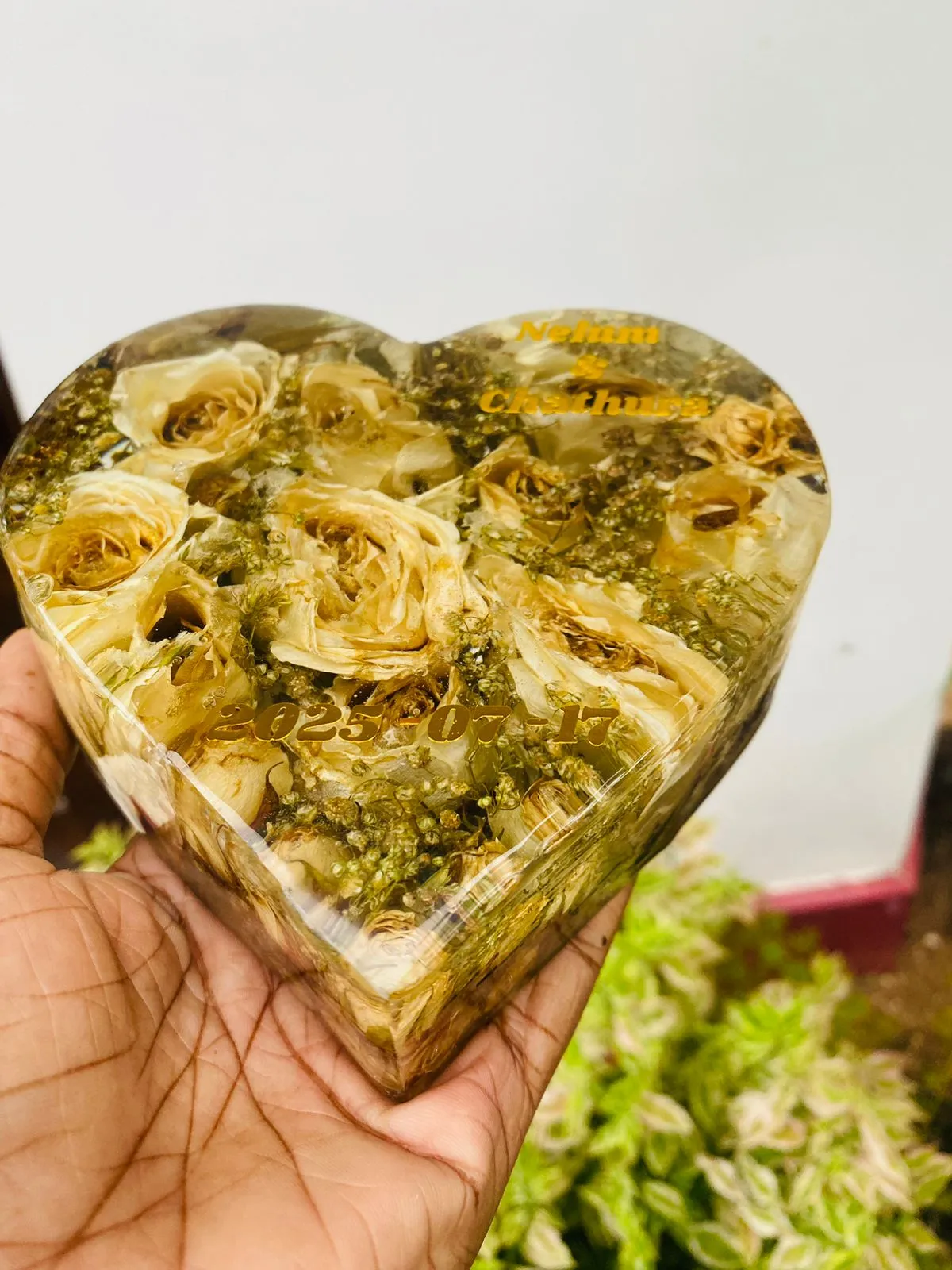 Flower Preservations 4x6 heart shape